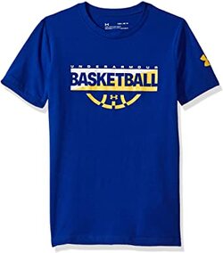 REMERA UNDER ARMOUR GRAPHIC SS KIDS AZUL/AMARILLO Cod:1298199-400