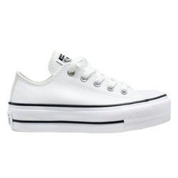 CALZADO CONVERSE PLATAFORMA ALTA OX CUERO BLANCO Cod:CT09830001