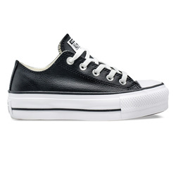 CALZADO CONVERSE PLATAFORMA ALTA OX CUERO NEGRO FEM N56 Cod:CT09830002