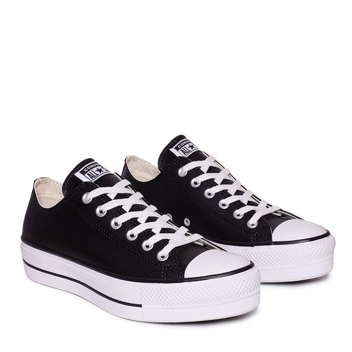 CALZADO CONVERSE PLATAFORMA CUERO NEGRO FEM N56 Cod:CT09830002 - Converse - New York Store No Paraguay - Tienda de Ropas, Accesorios y Calzados