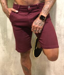 BERMUDA AUSTIN CLUB MASC LY SARJA CHINO VINO Cod:124309-V