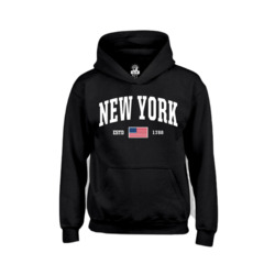 MOLETON NEW YORK FLAG NEGRO Cod:239NYMNYFLAGN03
