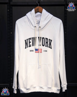 MOLETON NEW YORK FLAG BLANCO Cod:239NYMNYFLAGB03