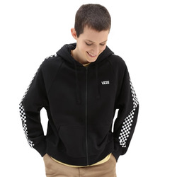 MOLETON VANS FUNNIEST TIMES LS ZIP HOODIE FEM VN0A7RN6BLK