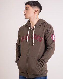 MOLETON NY NEW YORK HARVARD VERDE OLIVA ZIPPER 01 239NYMHAZVO01