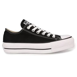 CALZADO CONVERSE PLATAFORMA ALTA LIFT OX NEGRO TELA 166585c