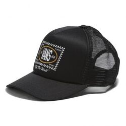 GORRA VANS CHECKERS CURVED BILL TRUCKER VN00066WBLK