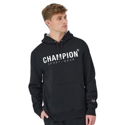 MOLETON CHAMPION CANGUROS HOODIE BLACK NEGRO