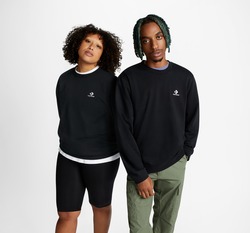 MOLETON CONVERSE SIN CAPUCHA STAR CHEV CREW NEGRO