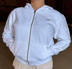 MOLETON AMERICAN EAGLE CON ZIPPER BLANCO
