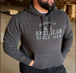 MOLETON AMERICAN EAGLE GRIS OSCURO