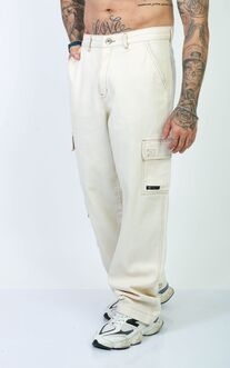 JEANS AUSTIN CLUB RELAXED CARGO CREMA