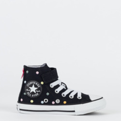 CALZADO CONVERSE VELCRO POLCA DOTS BOTA NEGRO