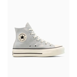 CALZADO CONVERSE ALL STAR PLATEADO CLARO PLATFORM