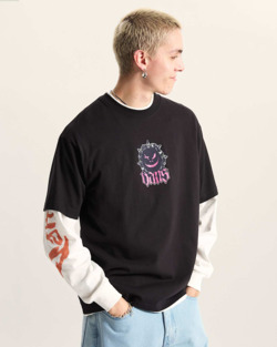REMERA VANS HAPPY SPIKE SS NEGRO