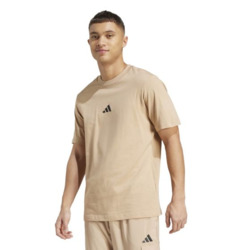 REMERA ADIDAS ESSENTIALS SMALL LOGO BEIGE