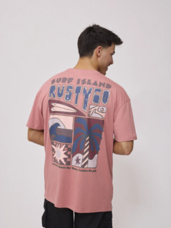 REMERA RUSTY VERTUNA WASHED ROSADO