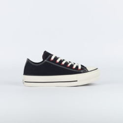 CALZADO CONVERSE LIFT OX CHUCKS IN LOVE NEGRO ROJO