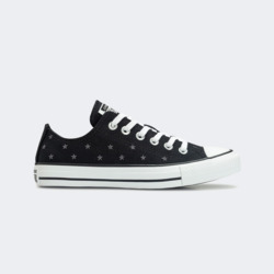 CALZADO CONVERSE EMBROIDERED STARS BAJO NEGRO