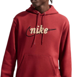 MOLETON NIKE CLUB BB HOODIE BORDO
