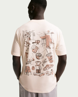 REMERA NIKE TEE LSE CAFÉ SWOOSH ILLO BEIGE